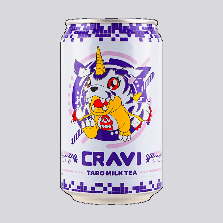 Cravi Digimon Taro Milk Tea 10.7 oz