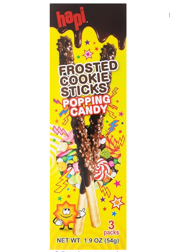 Hapi Frosted Cookie Sticks Popping Candy 1.9 oz