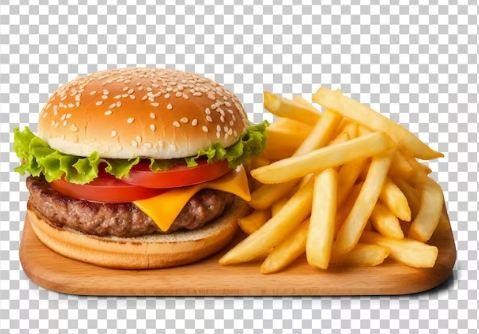 cheeseburger W/ fries