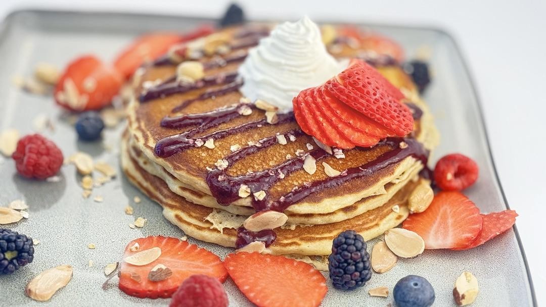 Berries and Nuts Pancakes