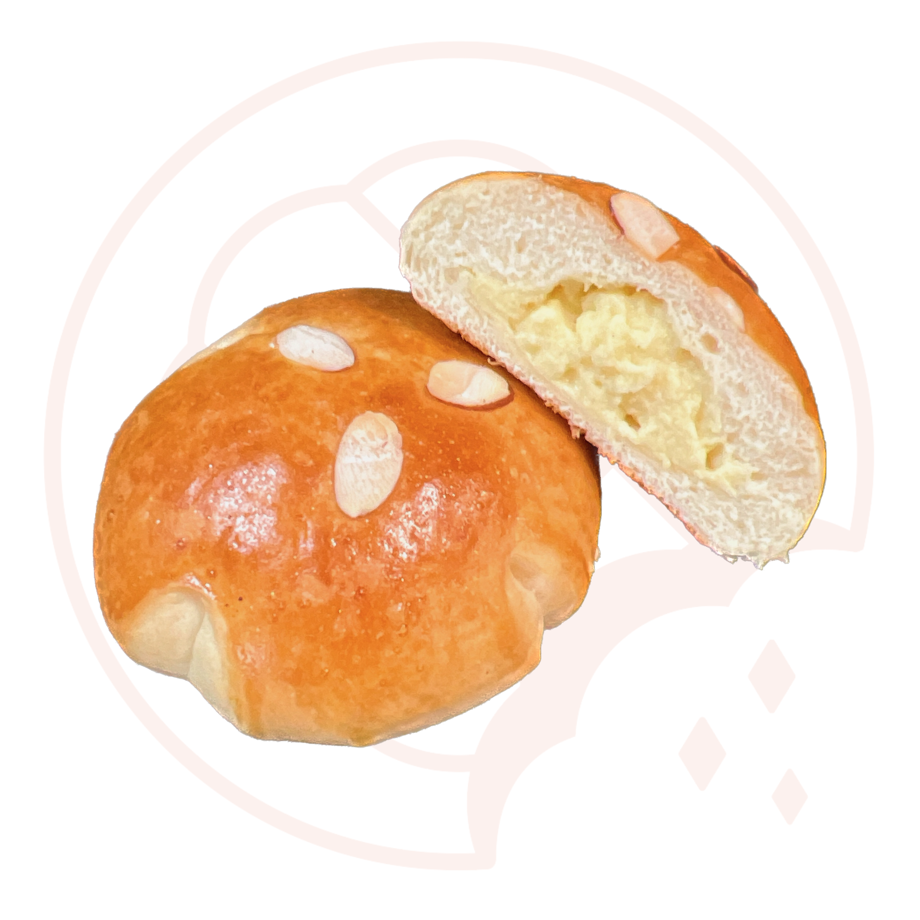 B17 - Almond Egg Custard Bun 卡士達麵包