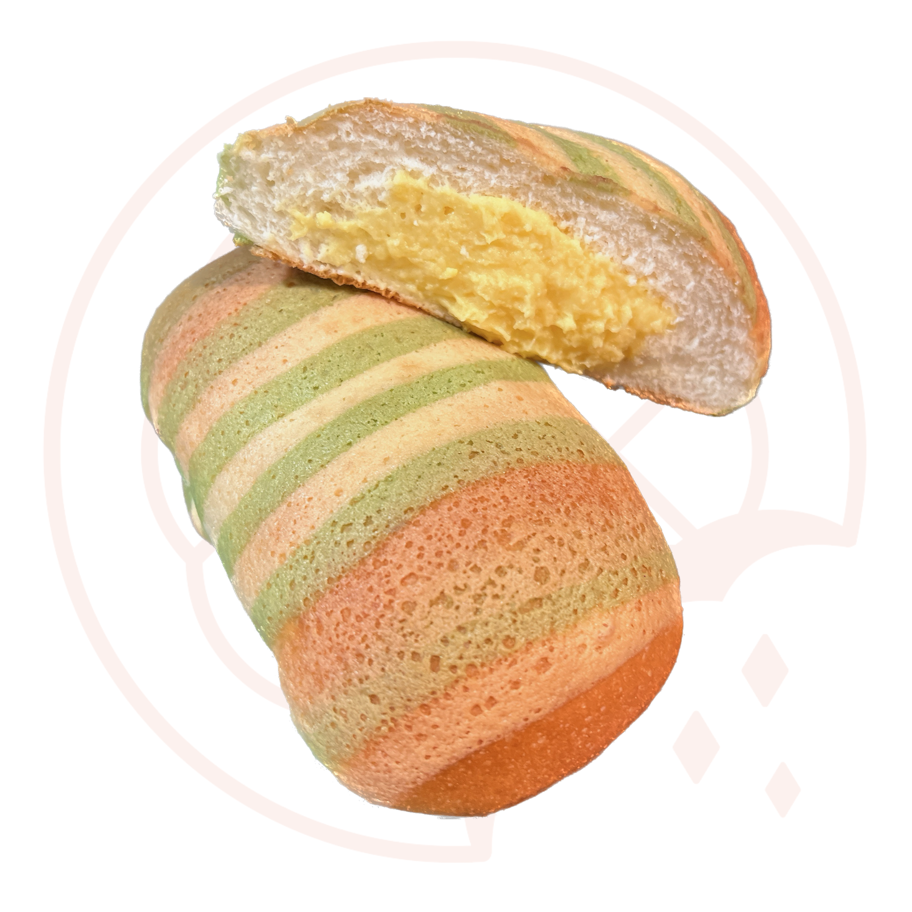 B2 - Custard Matcha Bun 抹茶奶黃麵包