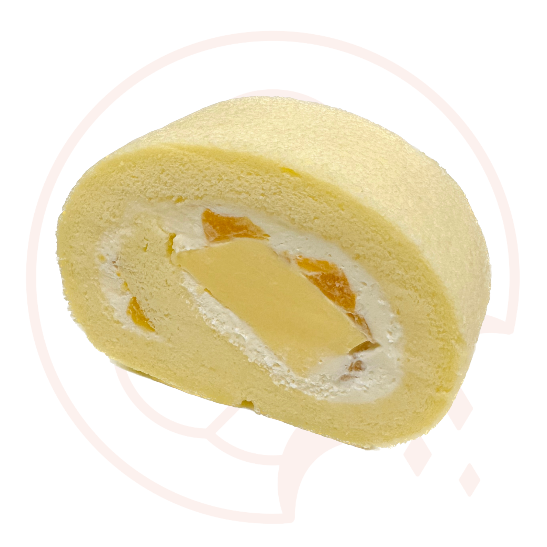 C1  - Milk Peach Pudding Egg Roll (slice) 原味蜜桃布丁戚風捲(切片)