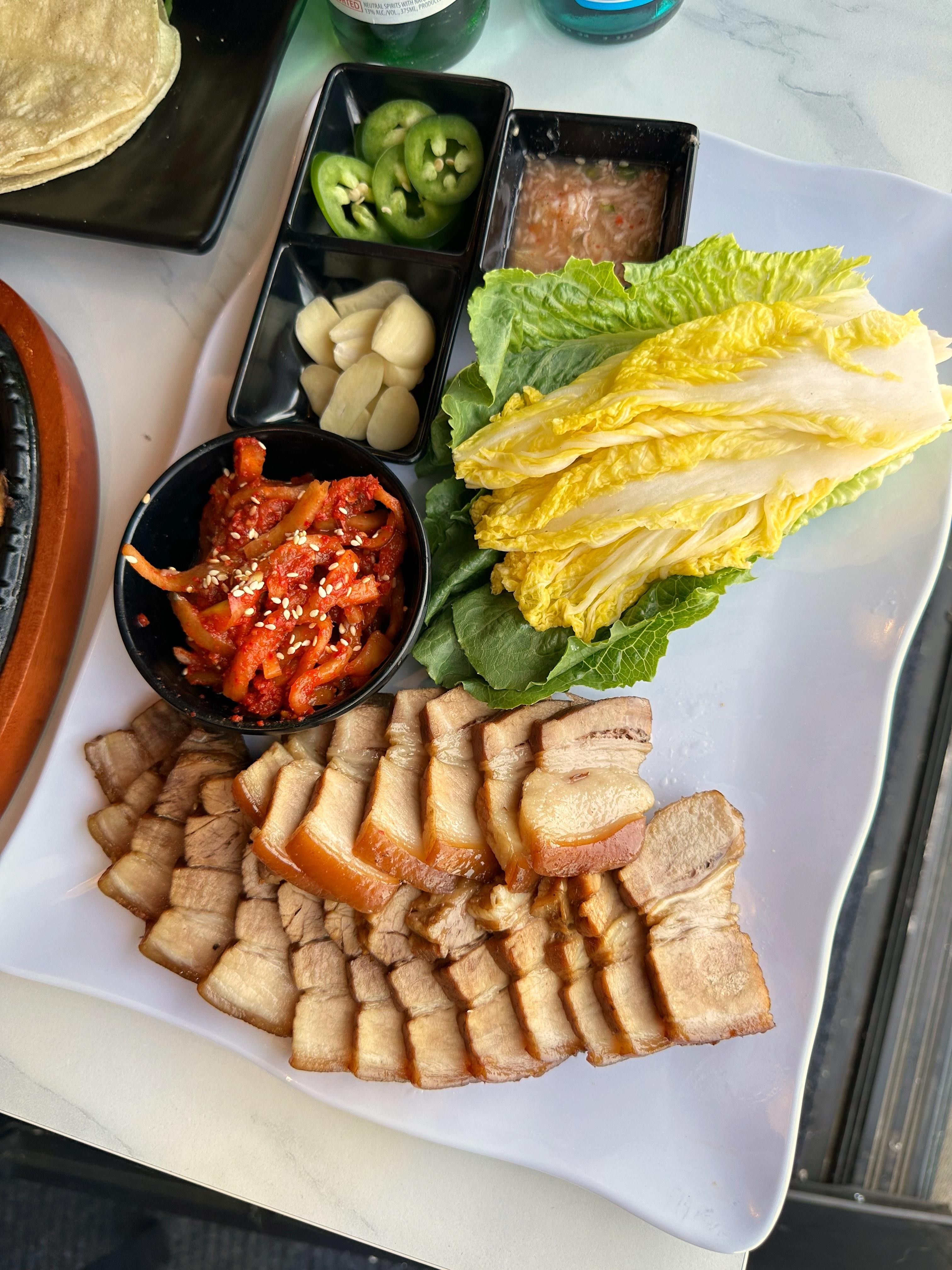 Korean Pork Belly Wraps