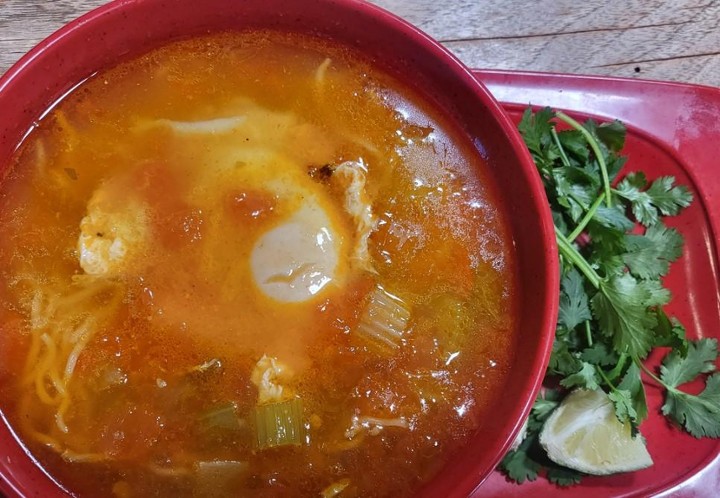 Sriracha Soup w/ Poached Egg