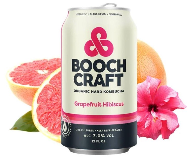 Boochcraft Hard Kombucha - Grapefruit Hibiscus  - Alcohol