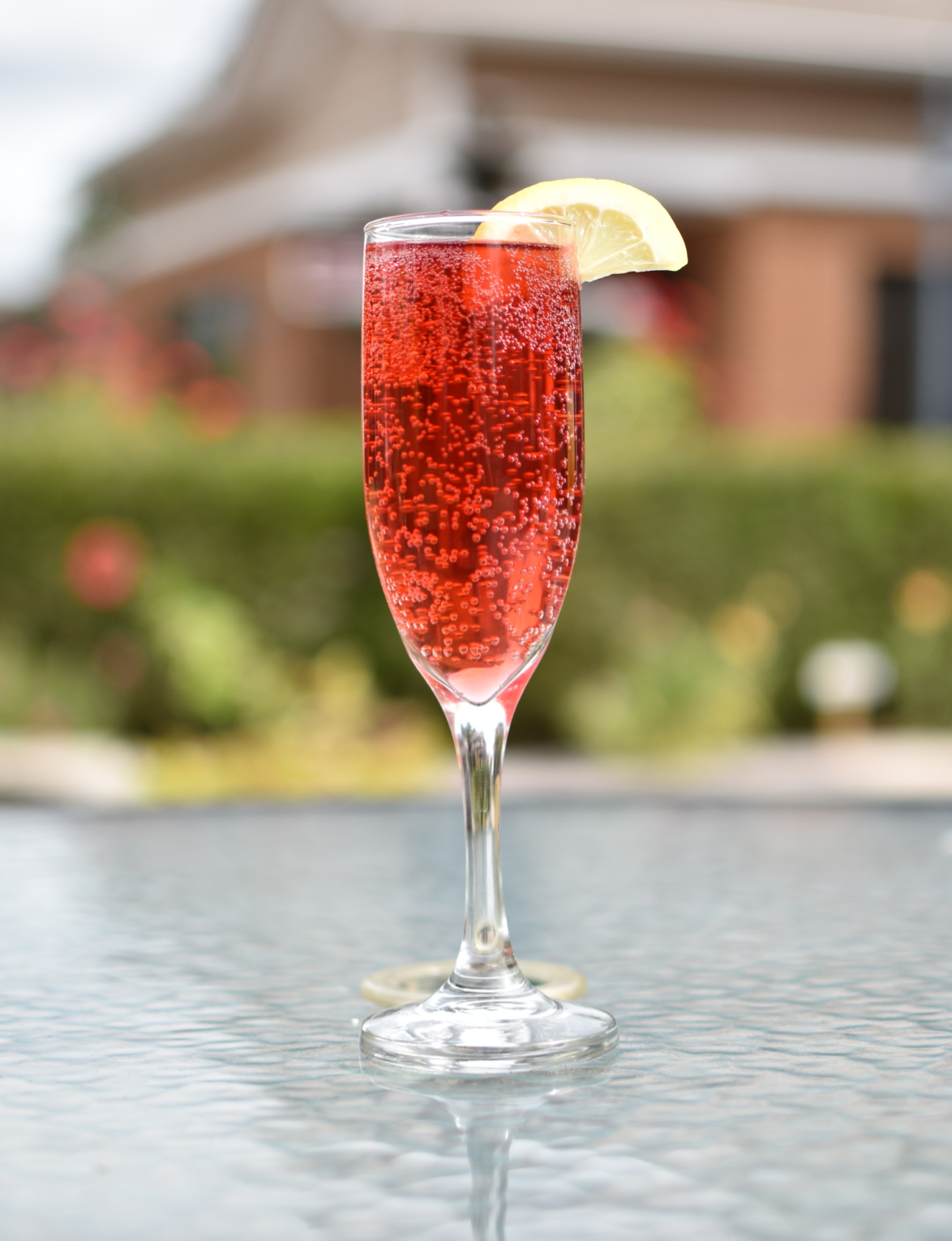 Cranberry Mimosa Glass