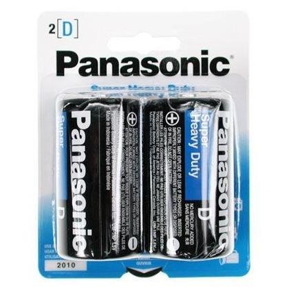 2 PCS Size D Panasonic Batteries Super Heavy Duty Power Zinc Carbon D Battery 1.5v
