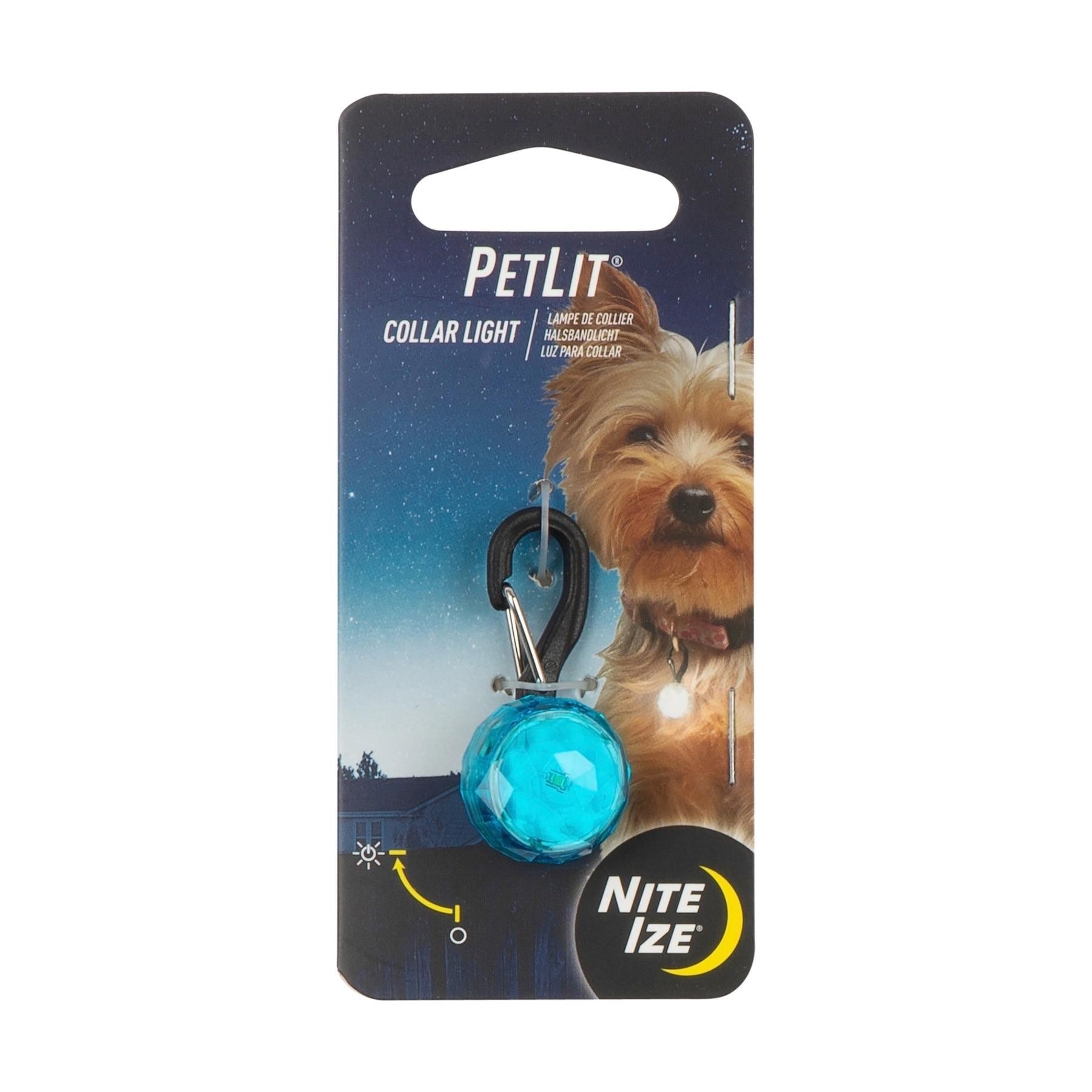 Nite Ize PetLit Light Blue Dog Collar, One Size Fits All, Blue