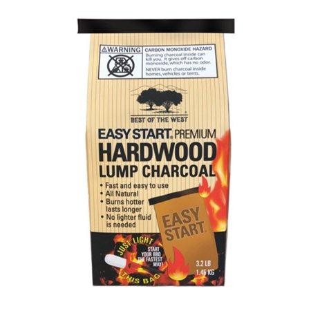 Easy Start Bag Light Lump Hardwood Charcoal for Barbecue Grilling, 3.2 Pound Bag - 1 Pack