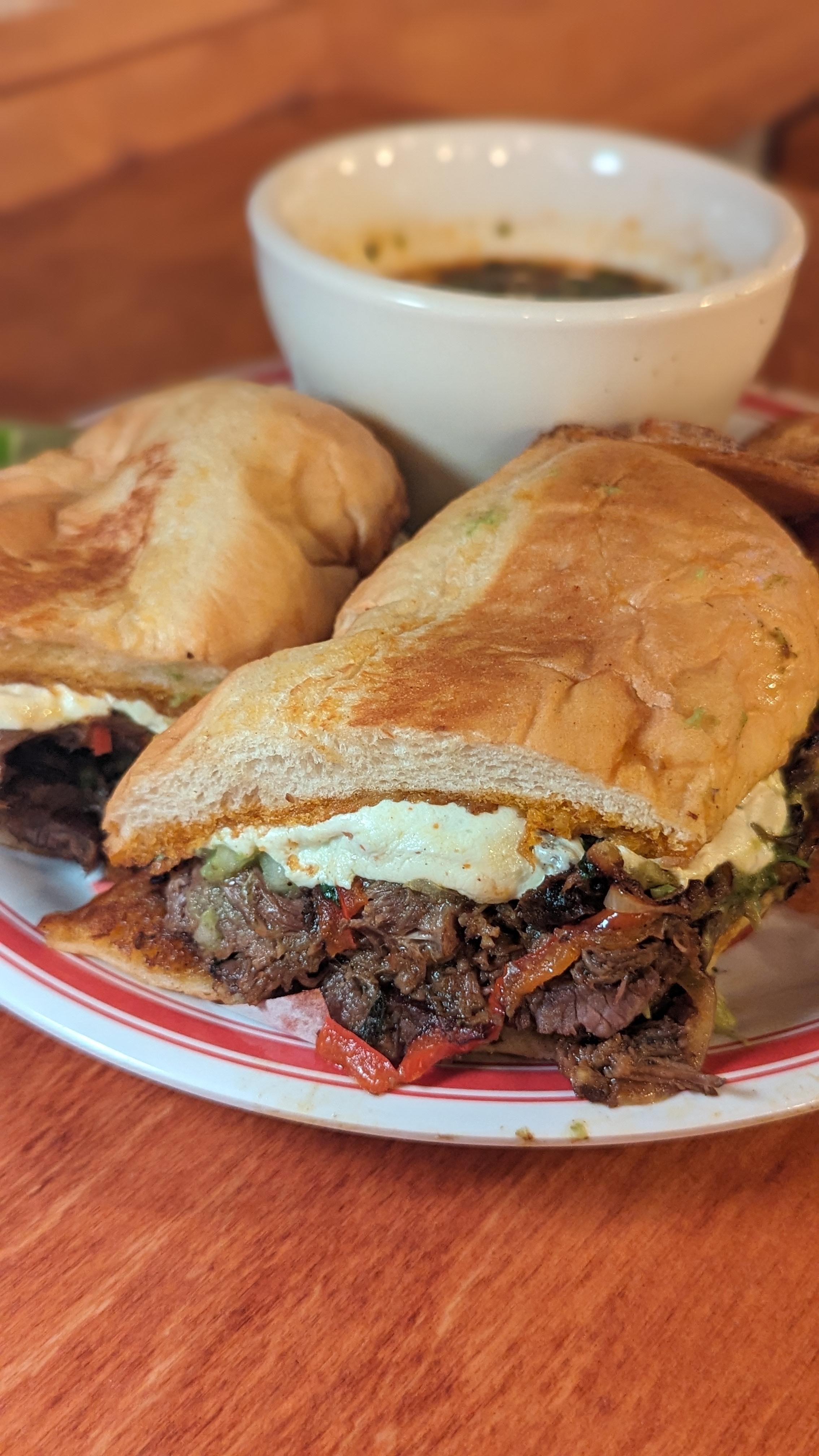 Birria Cheesesteak Sangwich