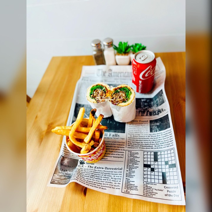 America Cheese Steak Combo ( French fries and Drink)