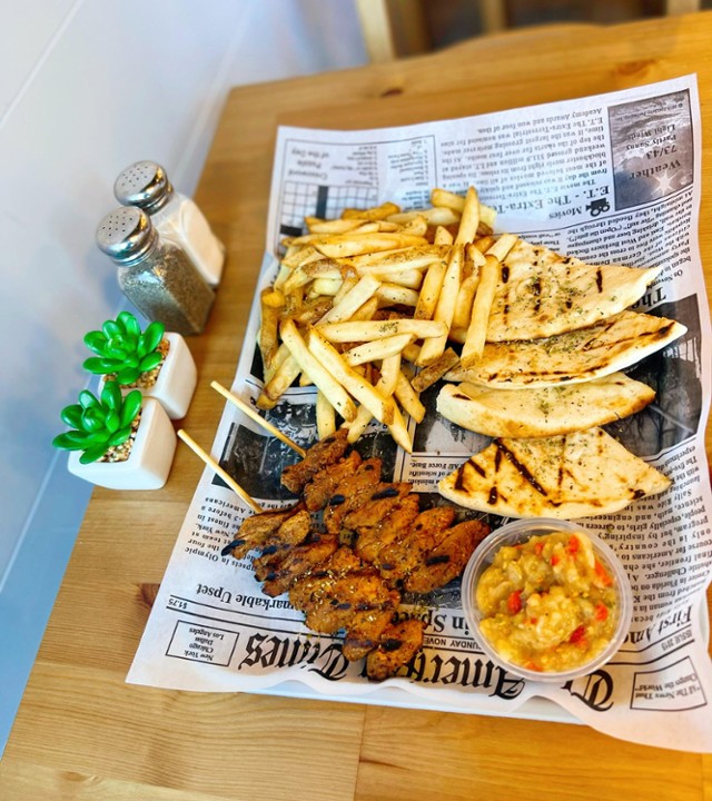 [V] Meatless Souvlaki Platter