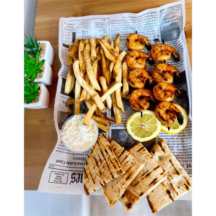 Shrimp Souvlaki Platter