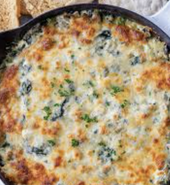 Spinach & Artichoke Dip with Pita Chips