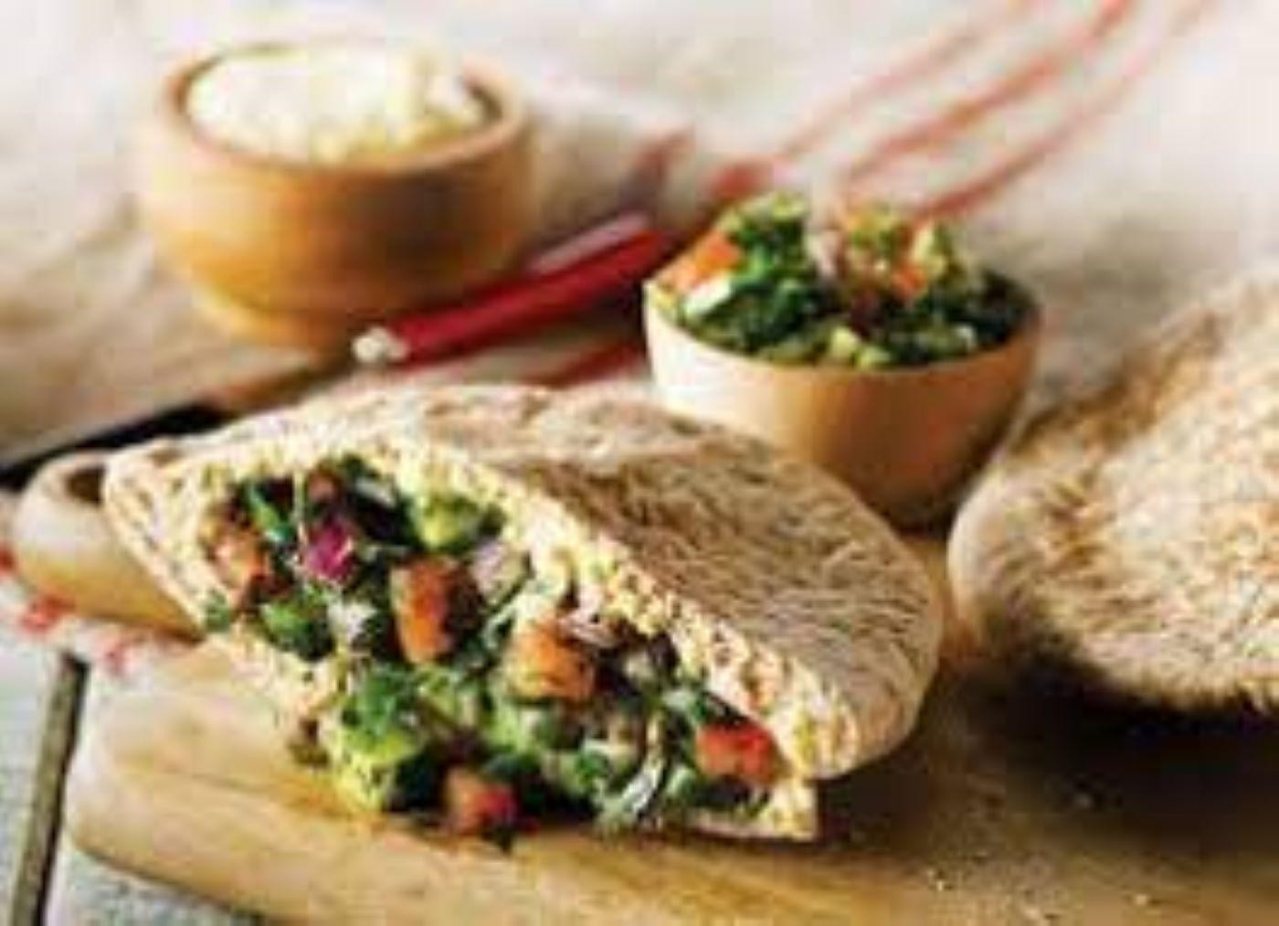 Hummus and Tabouli Sandwich