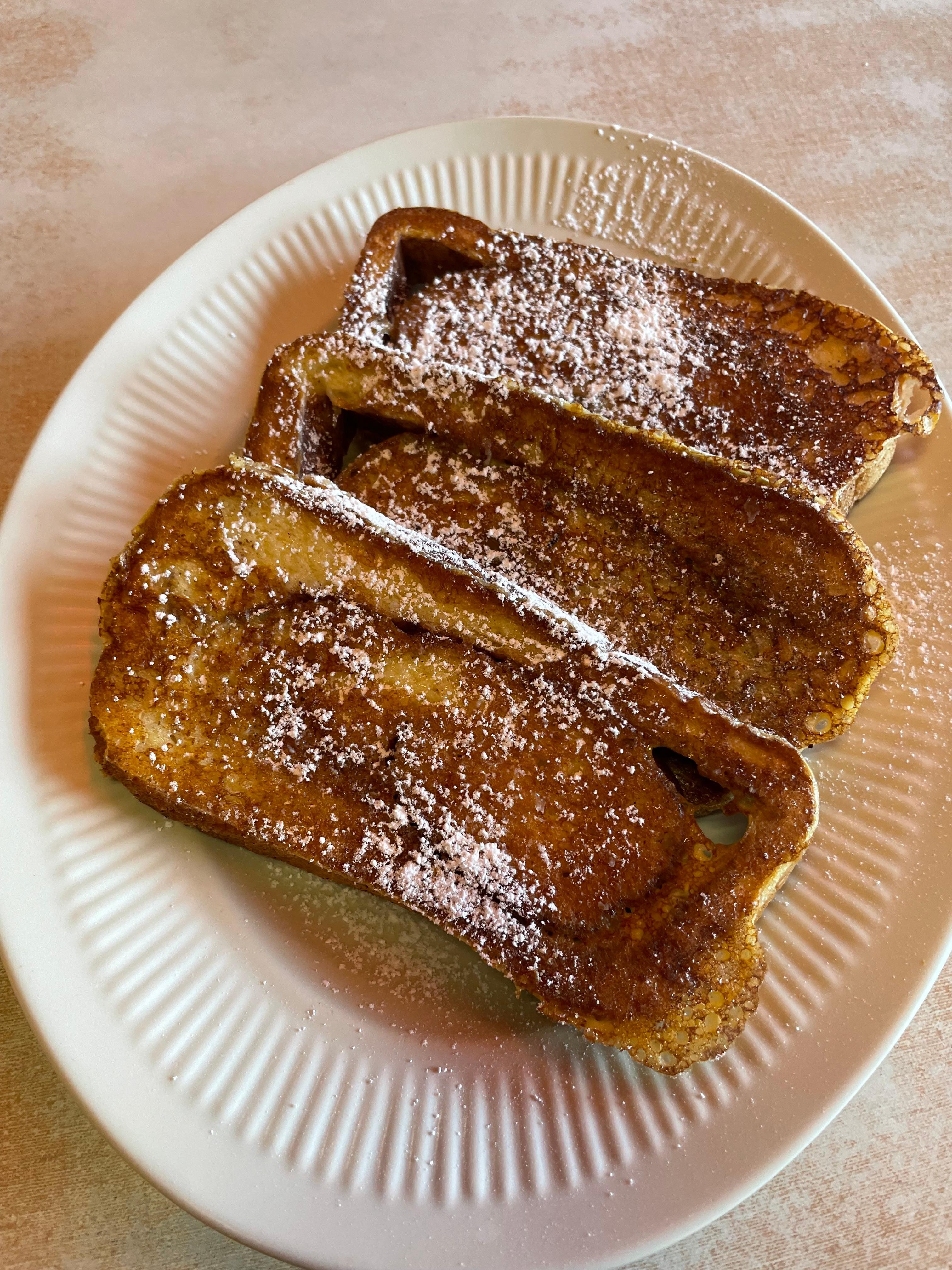 Three slices French toast