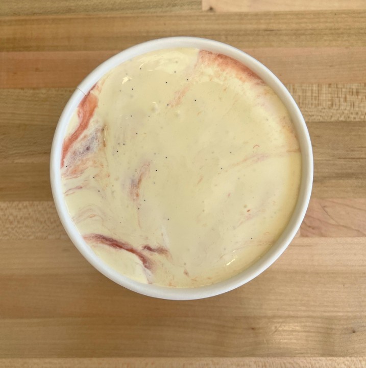 A&C Rhubarb Vanilla Ice Cream - 12oz/340g