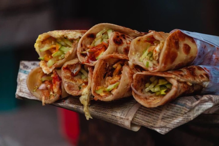 Lamb Kebab Paratha Roll