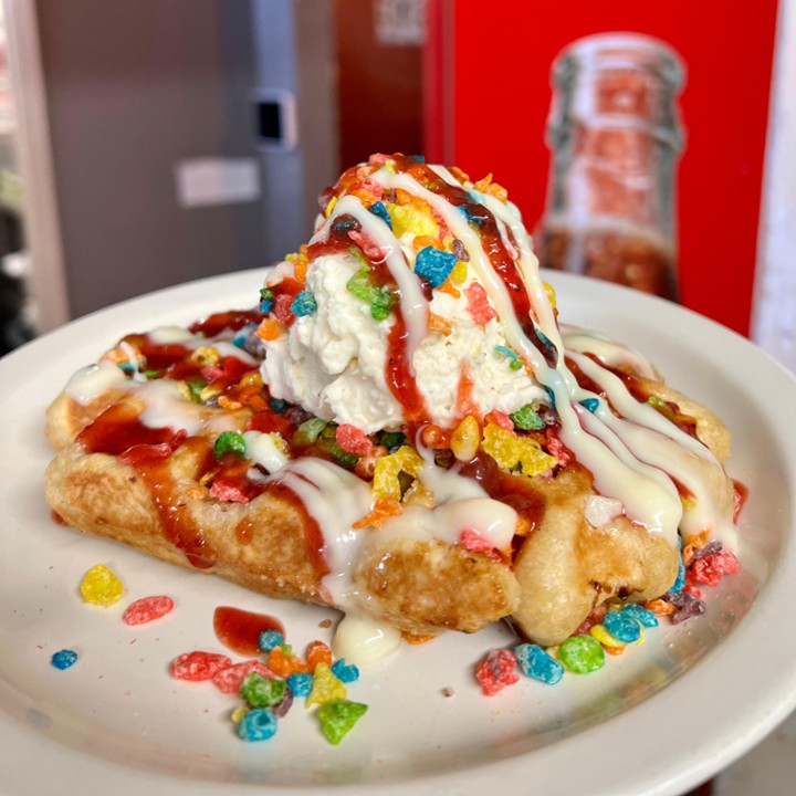 Fruity Pebble Waffle