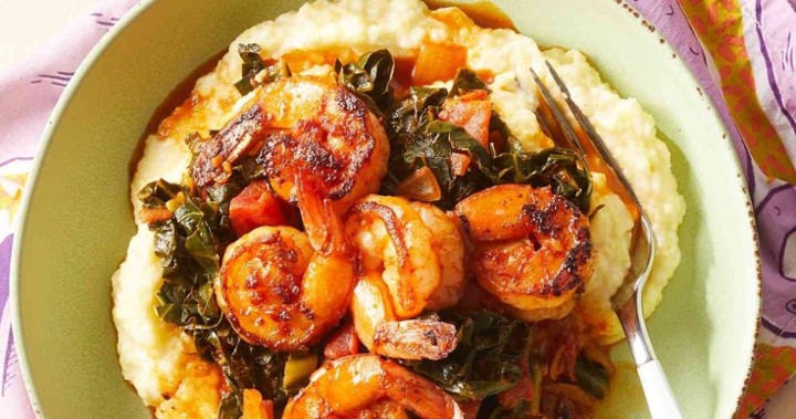 CREOLE SHRIMP AND GRITS