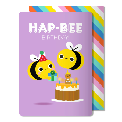 HAP-BEE Birthday Magnet Card