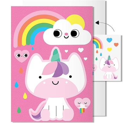 Rainbow Unicorn Tattoo Greeting Card