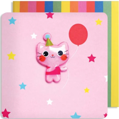 Birthday Cat Magnetic Greeting Card