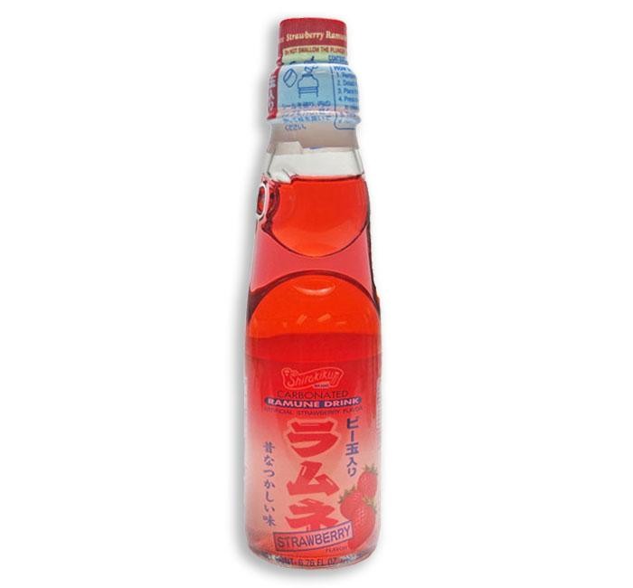Shirakiku Ramune Drink - Strawberry