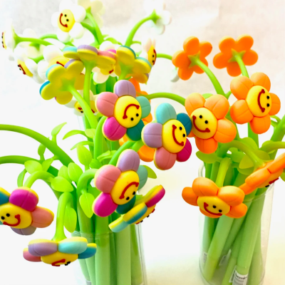 Smile flower wiggly gel pen