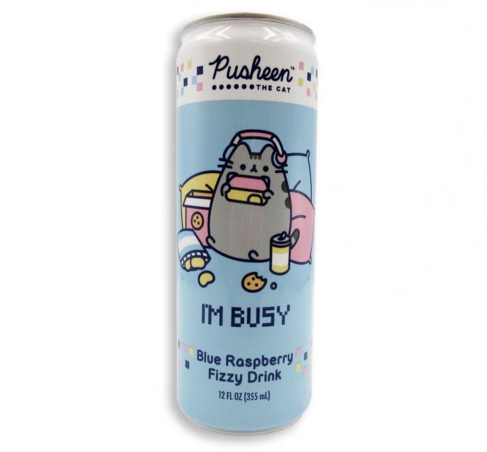 Pusheen - I'm Busy Blue Raspberry Fizzy Drink