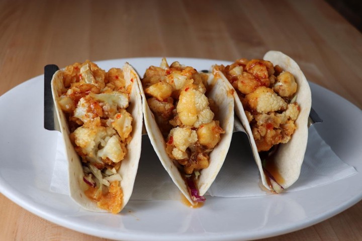 SZECHUAN CAULIFLOWER TACOS