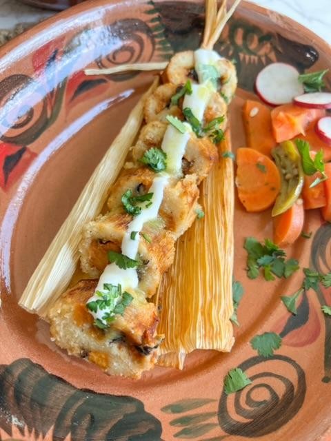 Vegan , Black Bean & Sweet Potato Tamale