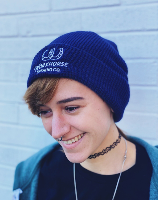 Blue Knit Beanie
