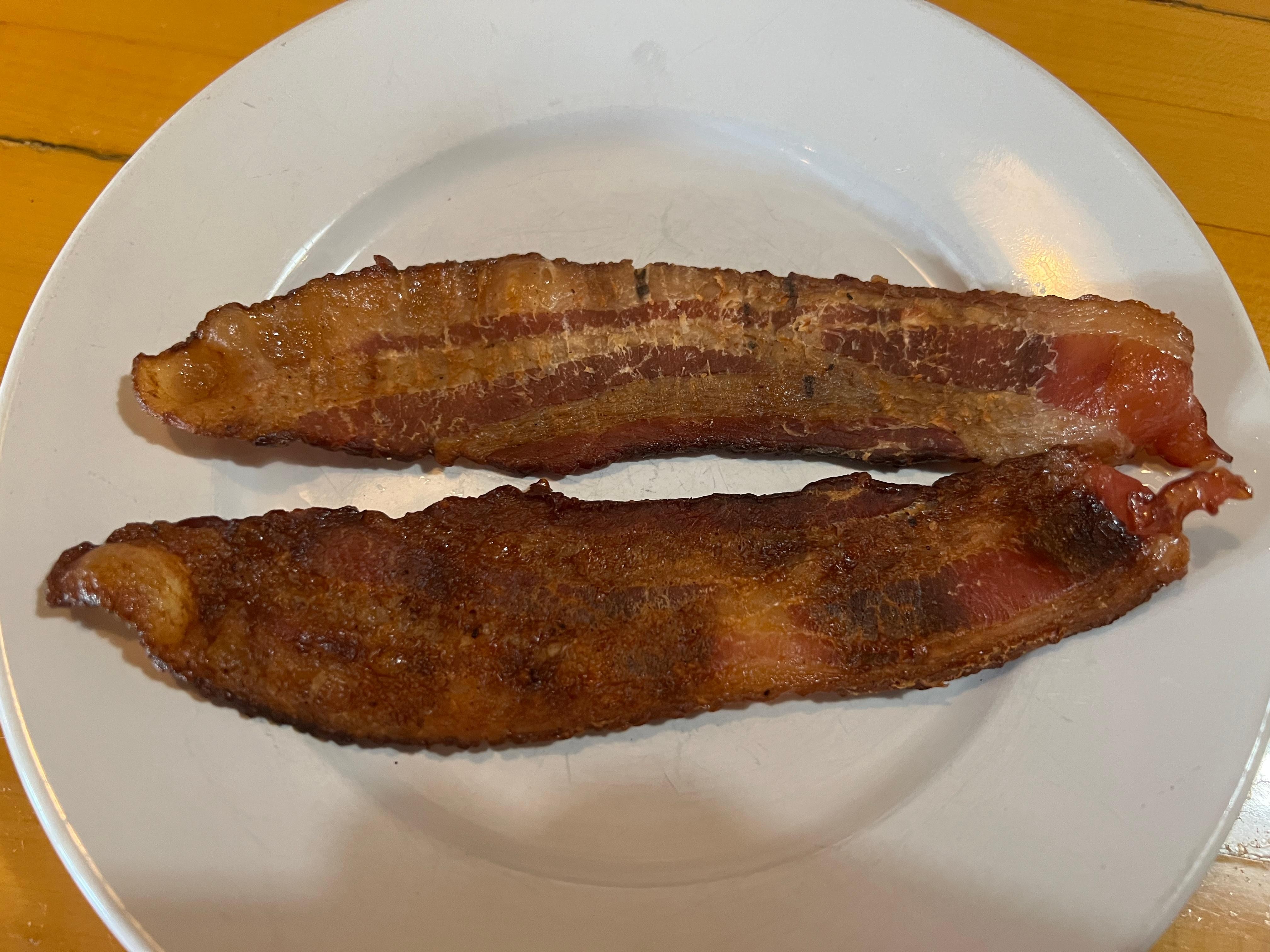 TWO STRIPS BACON