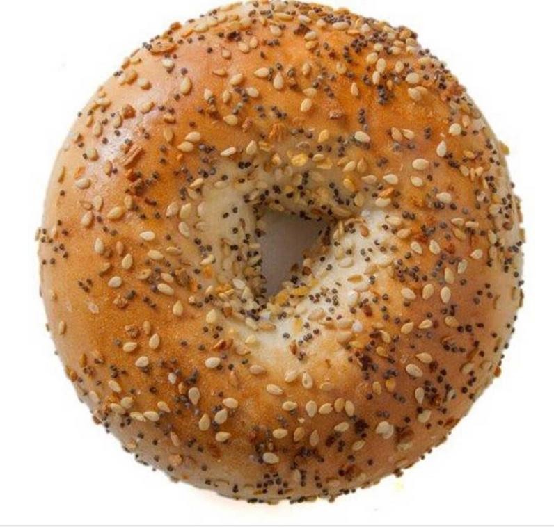 Everything Bagel with cream cheese