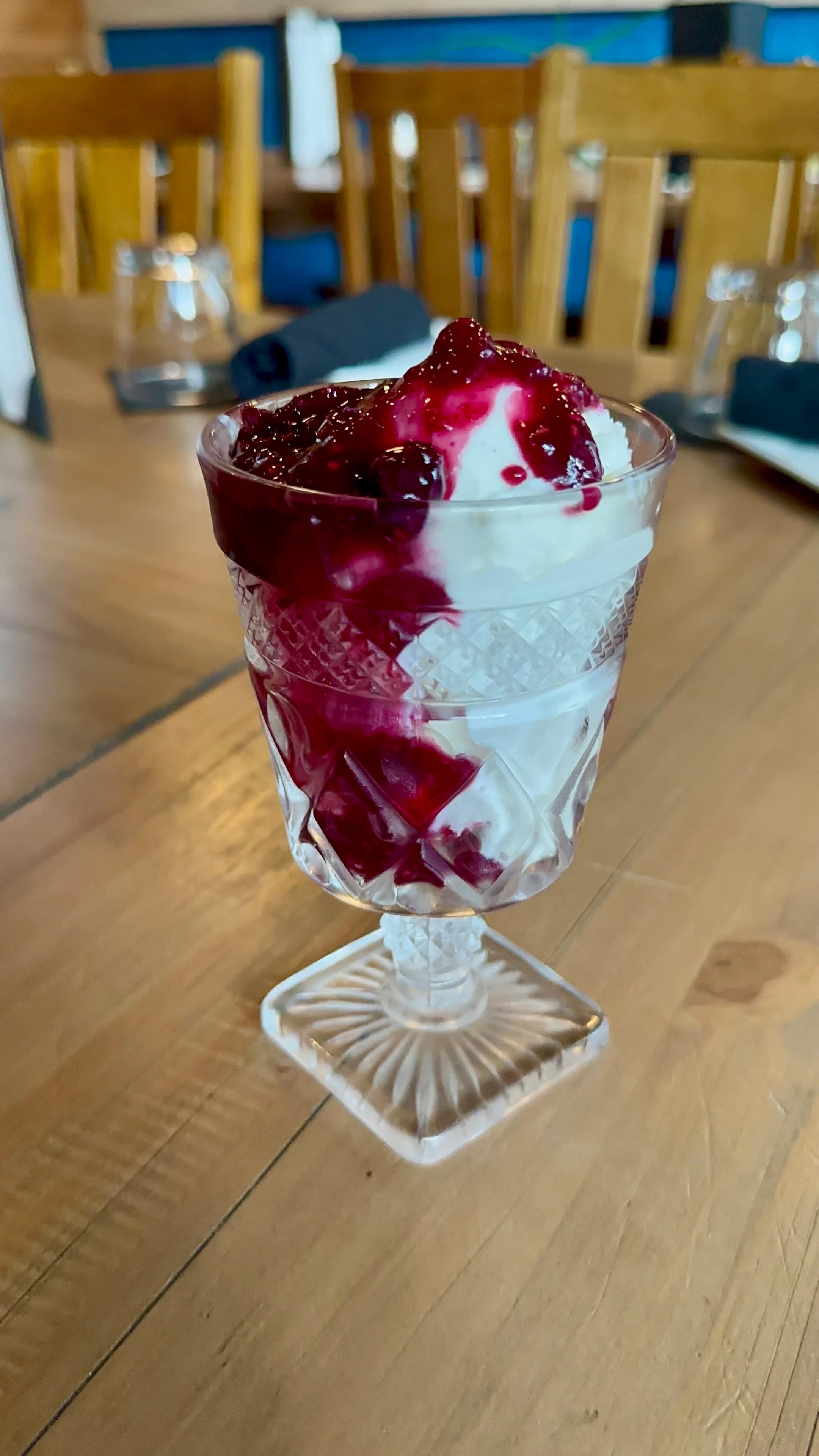 Vanilla Ice Cream with Berry Compote