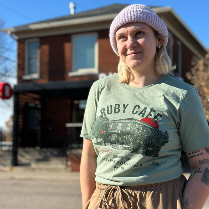 Sage Green Ruby Cafe Tee