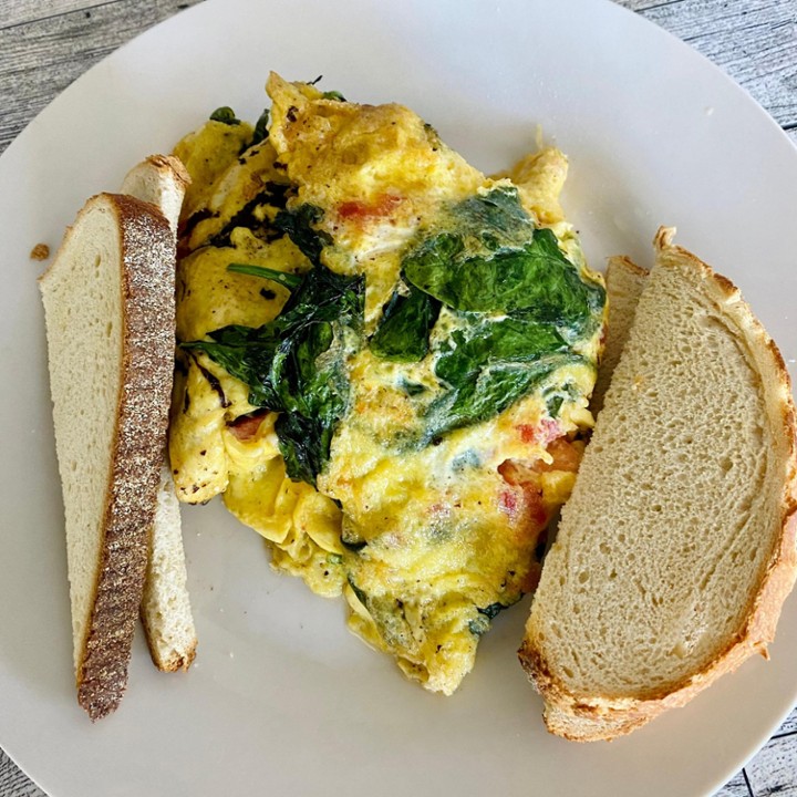 Spinach, Tomato, and Feta Omelet