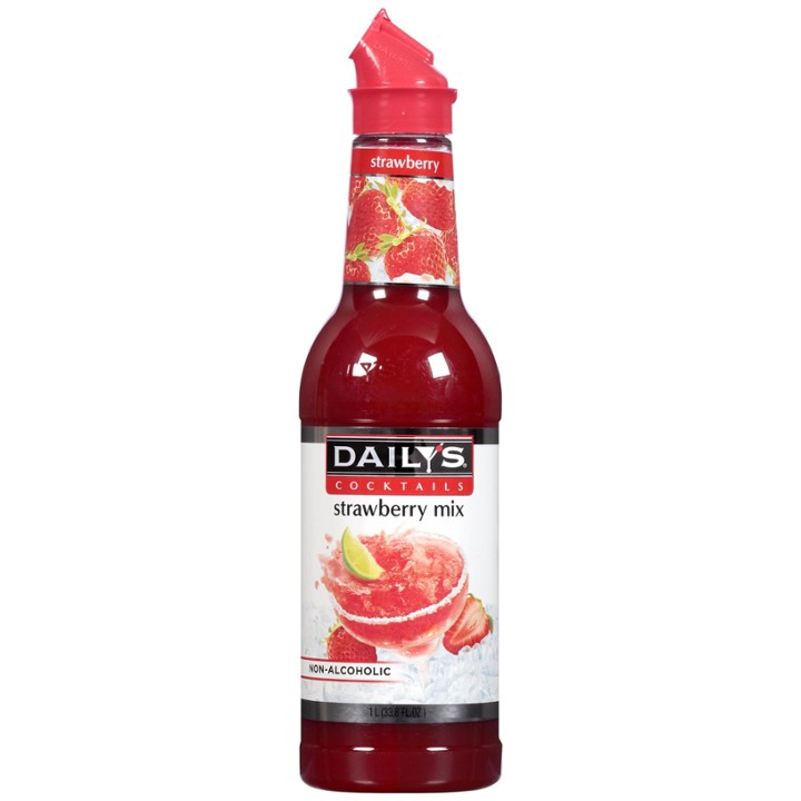 Daily's Cocktails Strawberry Non-Alcoholic Cocktail Mix, 33.8 Fl Oz Bottle