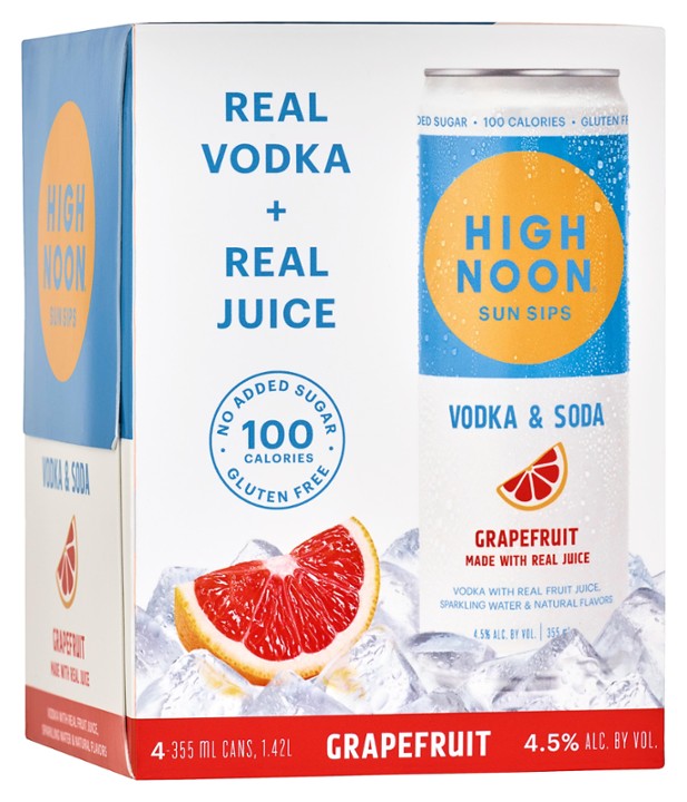 High Noon Grapefruit Vodka & Soda 4pk can
