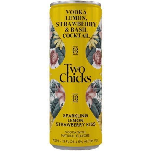 Two Chicks Sparkling Lemon Strawberry Kiss 12oz