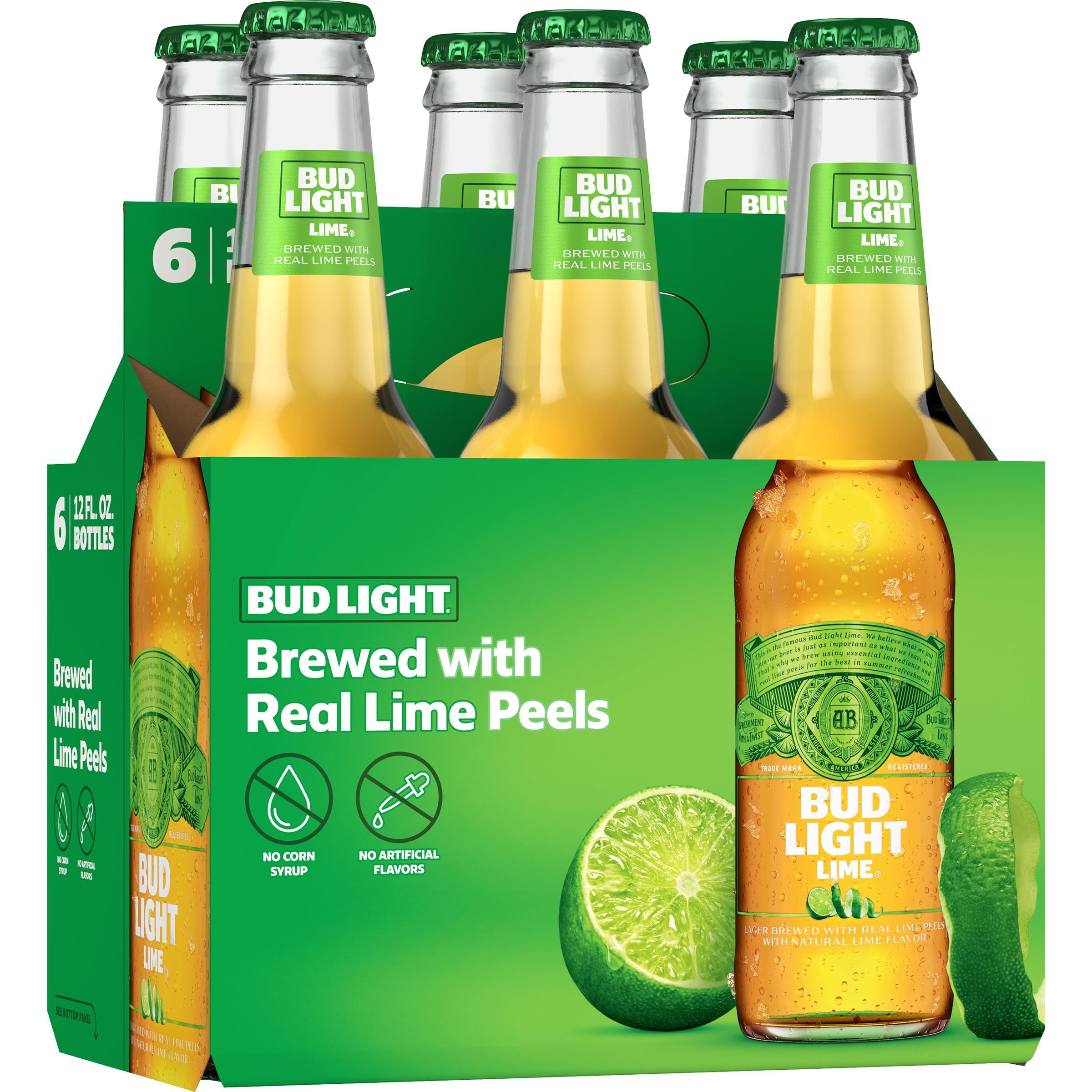Bud Light Lime Lager - Beer - 6 Pack 12oz Bottles