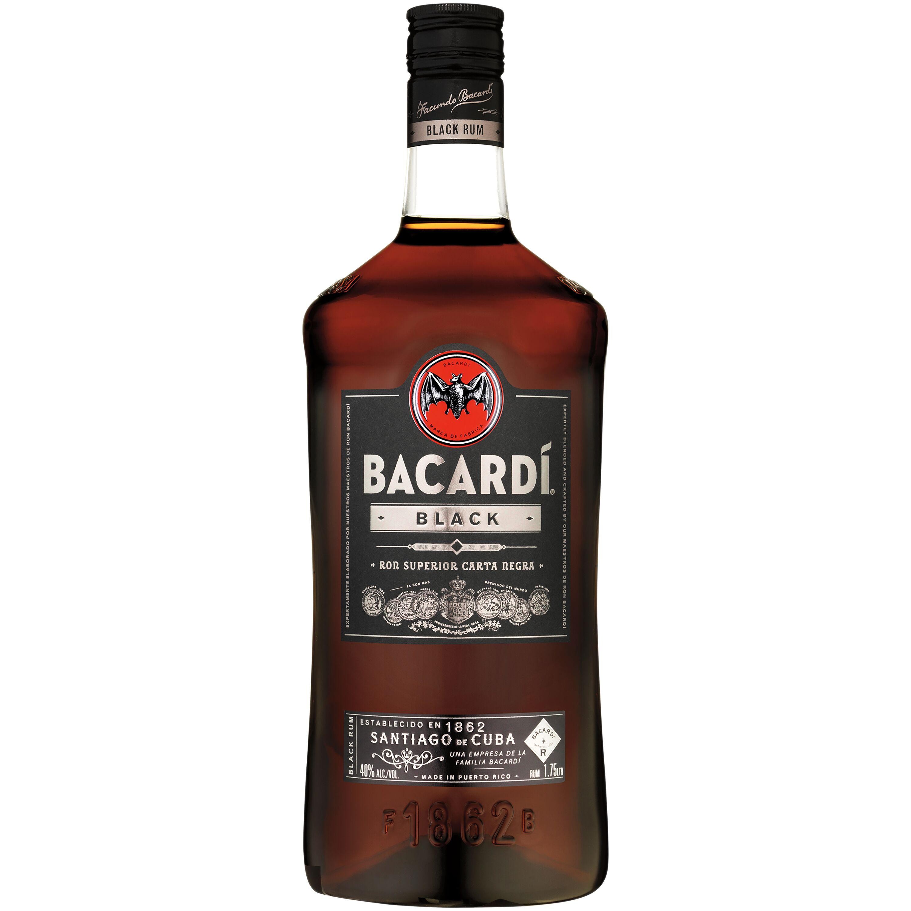 Black | Spiced Rum by Bacardi | 1.75L | Puerto Rico