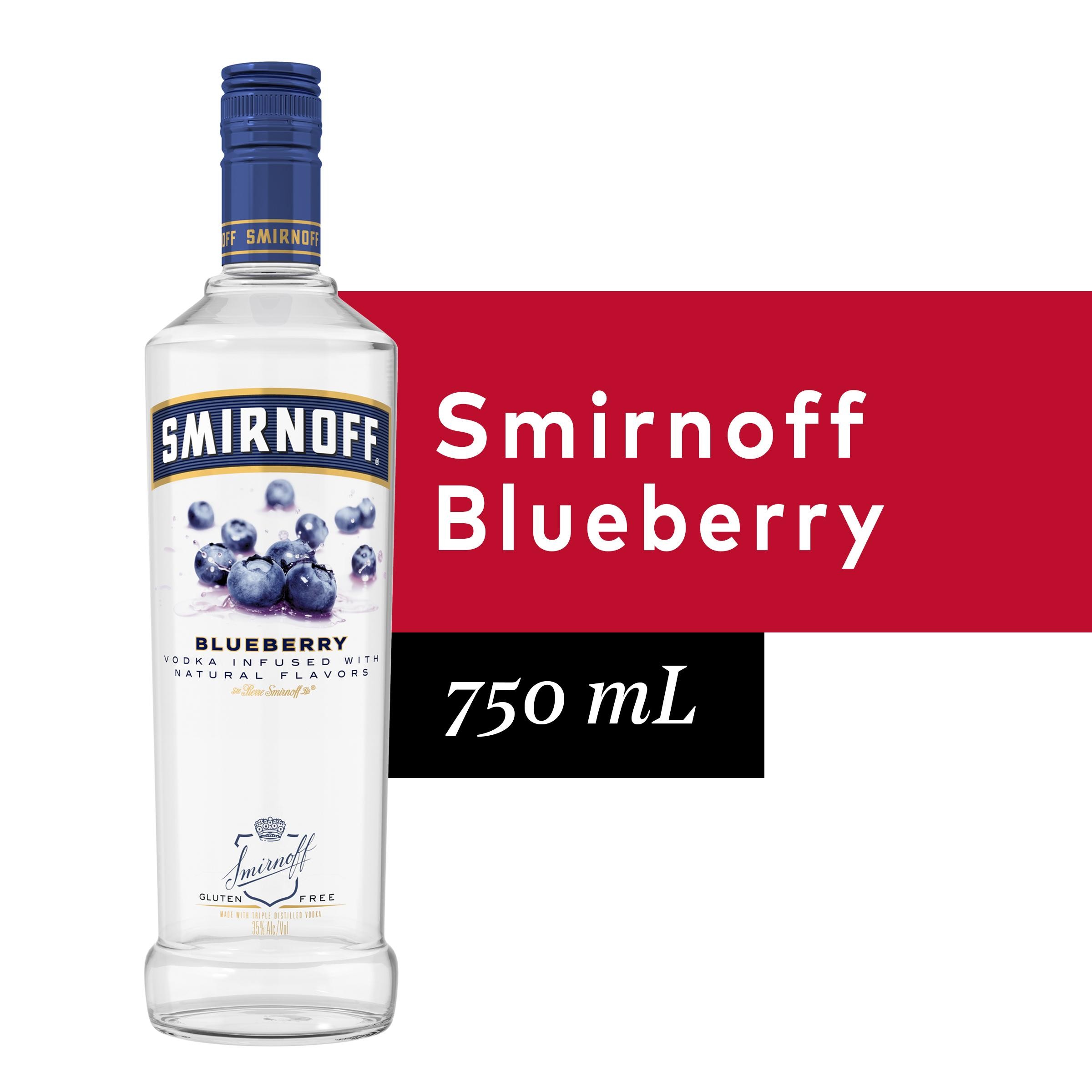 Smirnoff Blueberry Flavored Vodka - 750ml Bottle