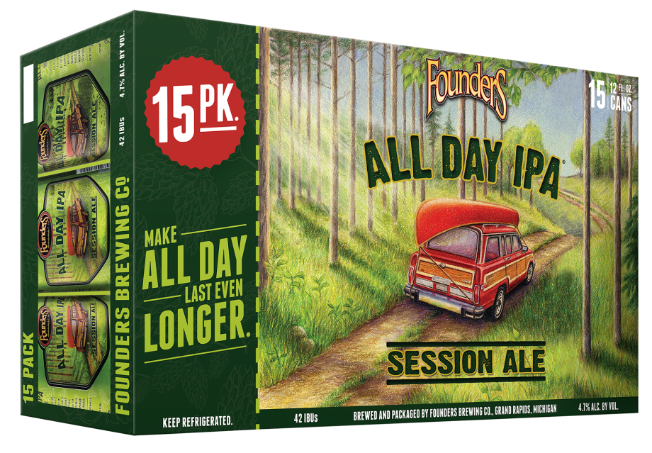 Founders All Day IPA Beer - 15 Pack can