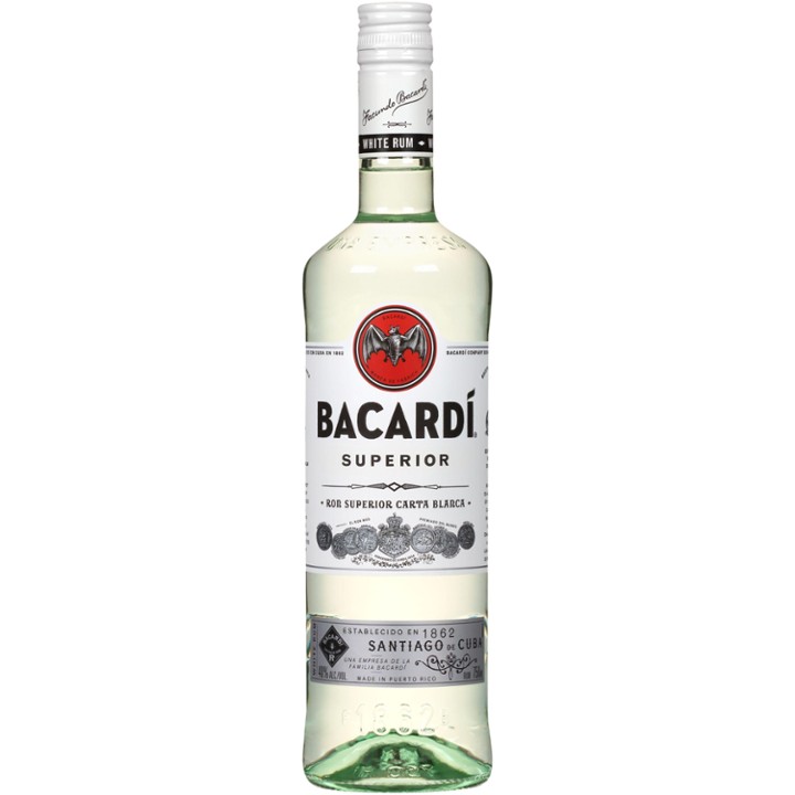 Bacardi Superior White Rum, 750 ML
