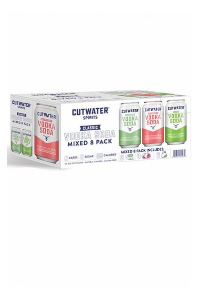 Cutwater Spirits Vodka Soda Mixed Pack 8 Pack Can 12oz