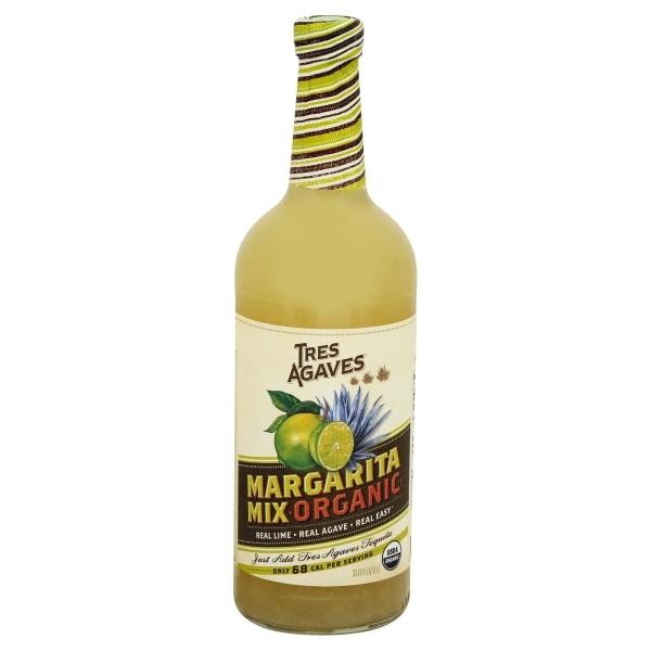 Tres Agaves Organic Lime Margarita Mix  1 Liter Bottle
