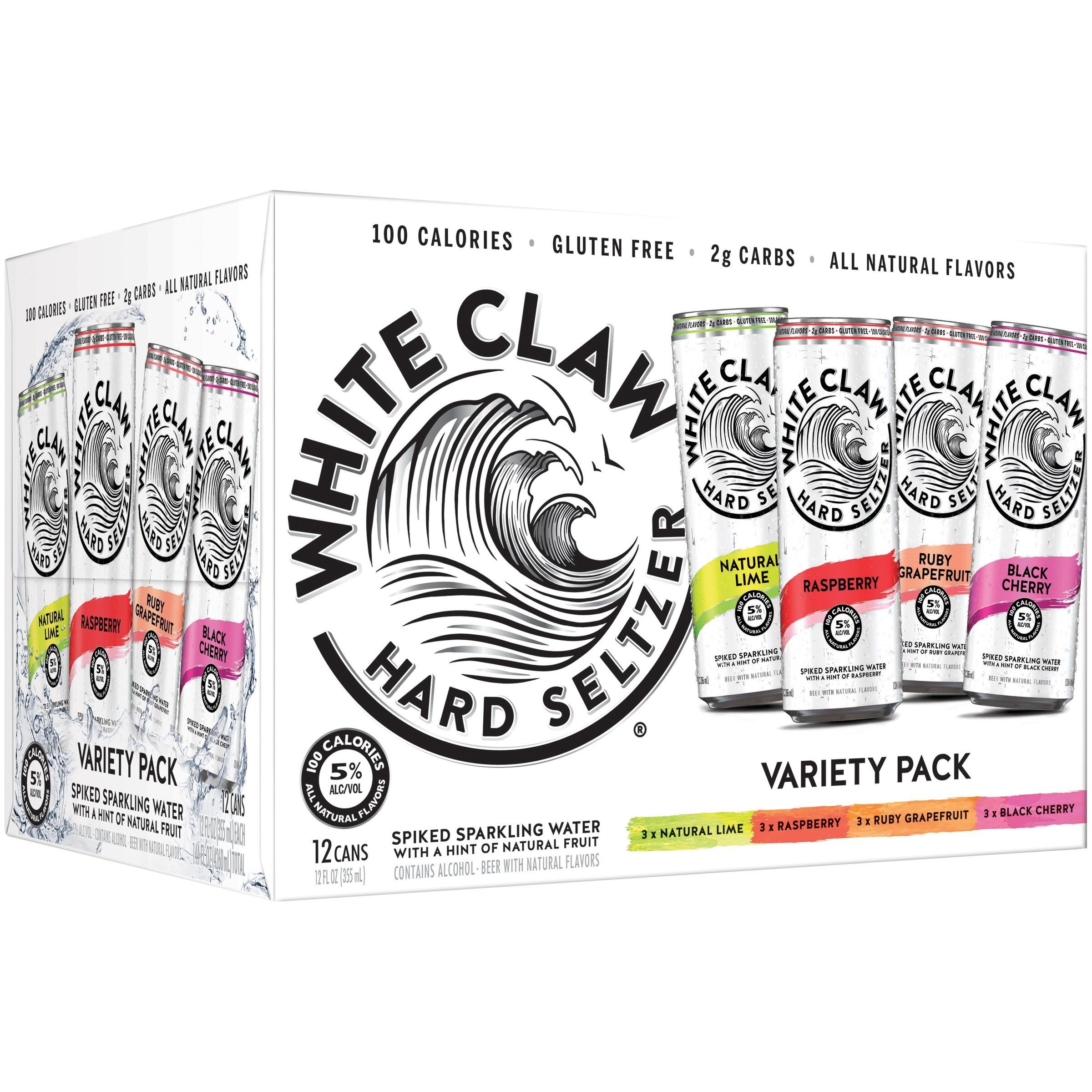 White Claw Hard Seltzer Variety - 12 Pack cans
